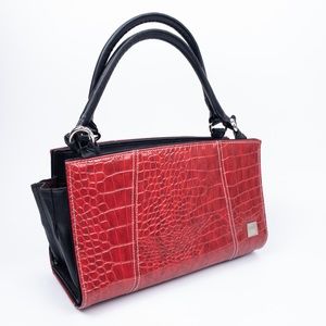 Miche Bag, 2 in 1 handbag, Alligator Pattern, Red, Vegan Leather